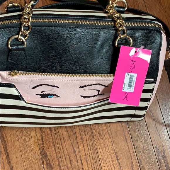Betsey Johnson Handbags - NWT Betsey Johnson  bag Winky face satchel